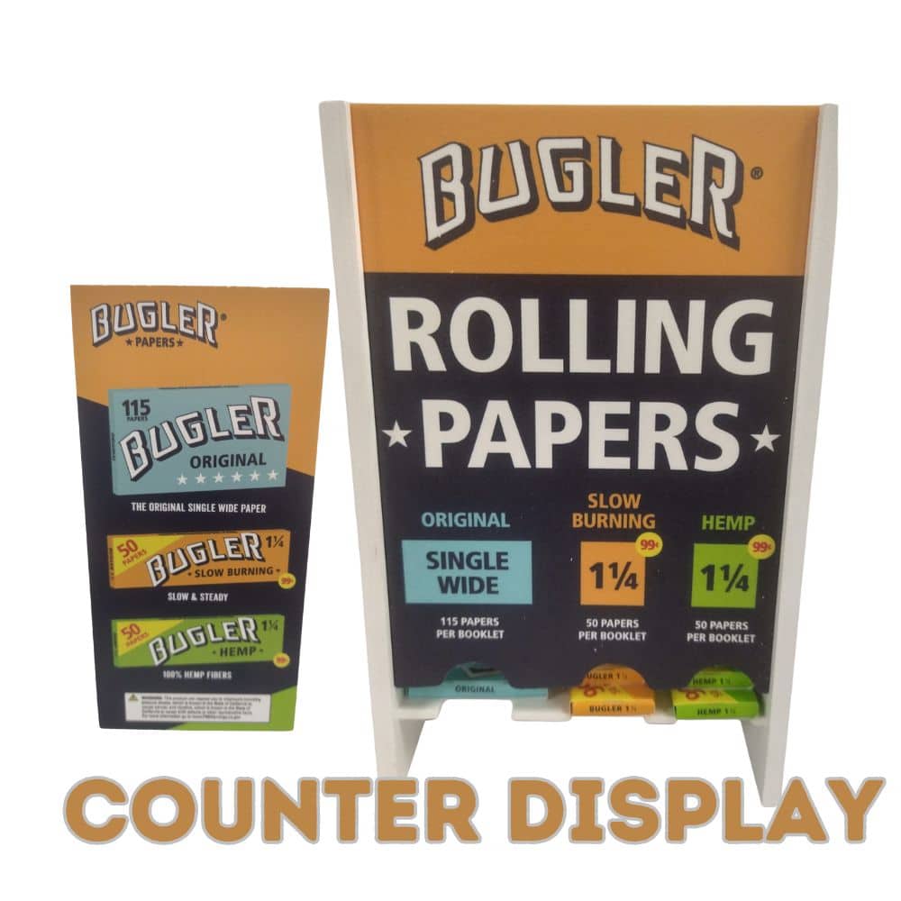 Bugler Paper Couner Display includes (Original Single Wide25, Slow