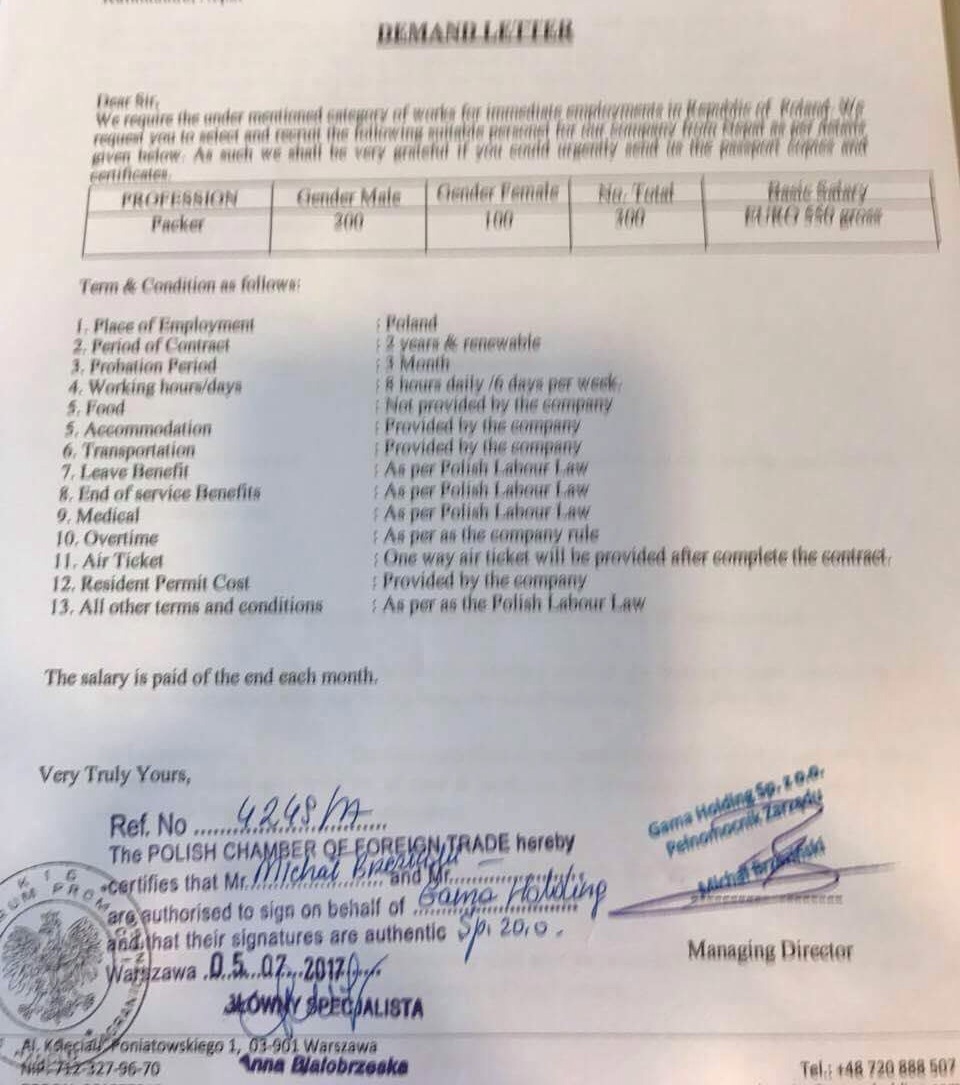 High Paying Job in Poland , Job in Chocolate Factory Job Finder in