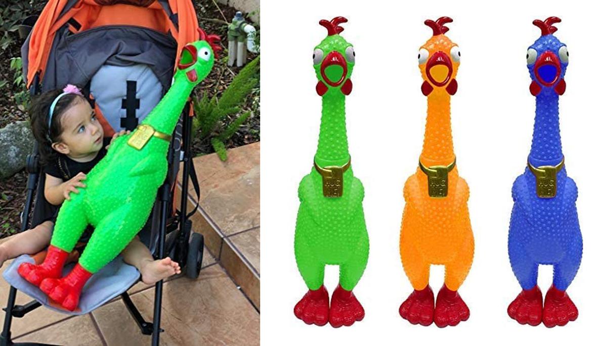 This Giant Rubber Chicken Screams for 45 Seconds, the Perfect Gift For