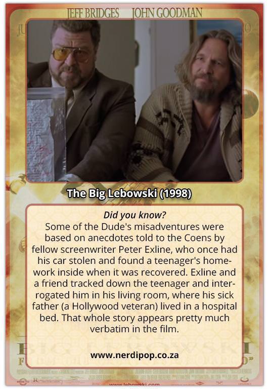 Jeffrey “The Dude” Lebowski is based on a real person NerdiPop!