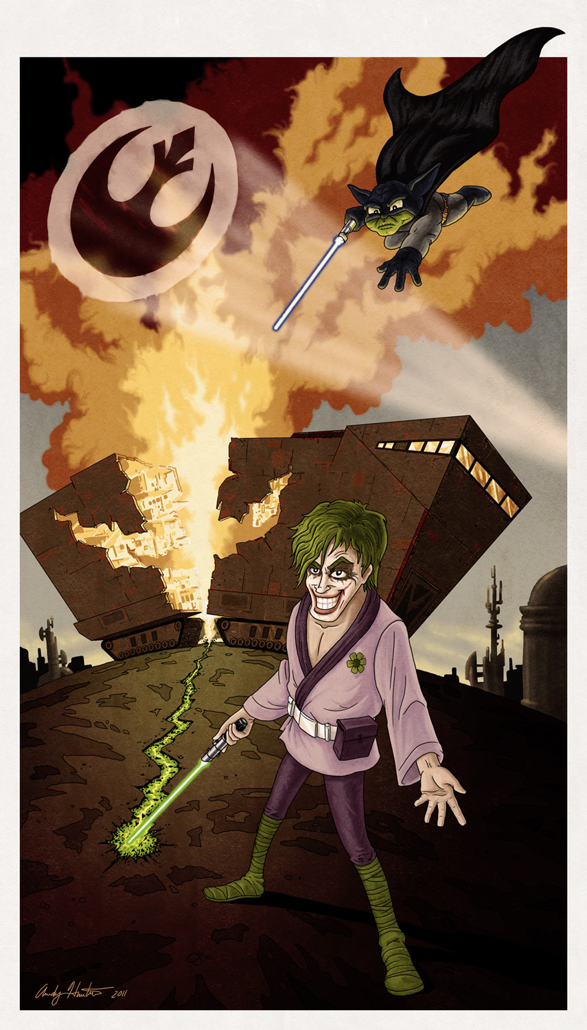 Mashup de Batman com Star Wars NerdPai