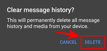 android clear all chats history 2 как удалить сигнал с телефона
