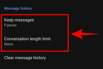 android keep messages and conversation length limit как удалить сигнал с телефона