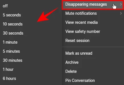 pc disappearing messages 1 как удалить сигнал с телефона