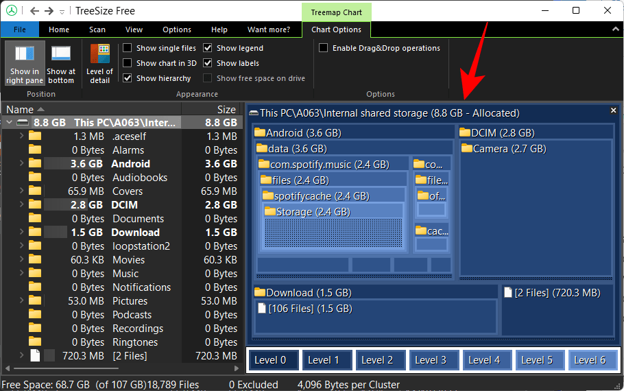 How to Check Used Space on Android From a Windows PC Via MTP