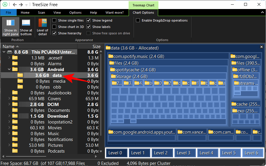 How to Check Used Space on Android From a Windows PC Via MTP