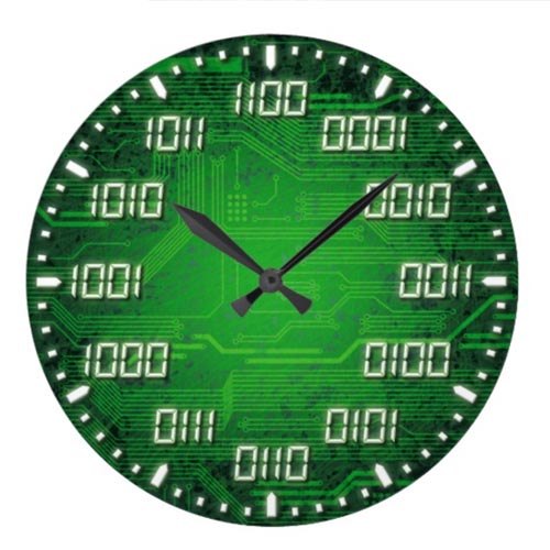 Binary Code Wall Clock