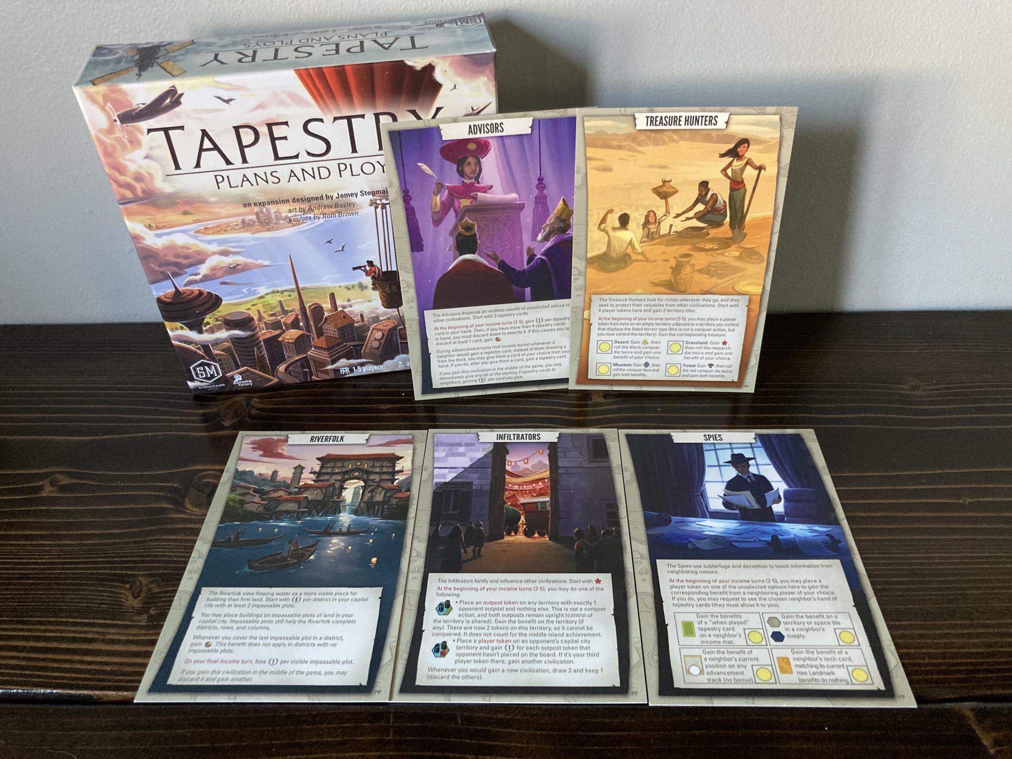 Board Game Review Tapestry Expansion Plans and Ploys Origami Goblin