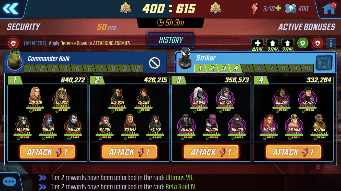Marvel Strike Force Alliance War Updates! Nerds on Earth