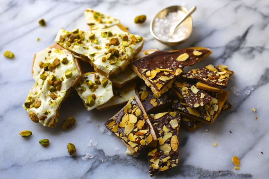 Ultimate English Toffee with Chocolate Topping Nerds with Knives