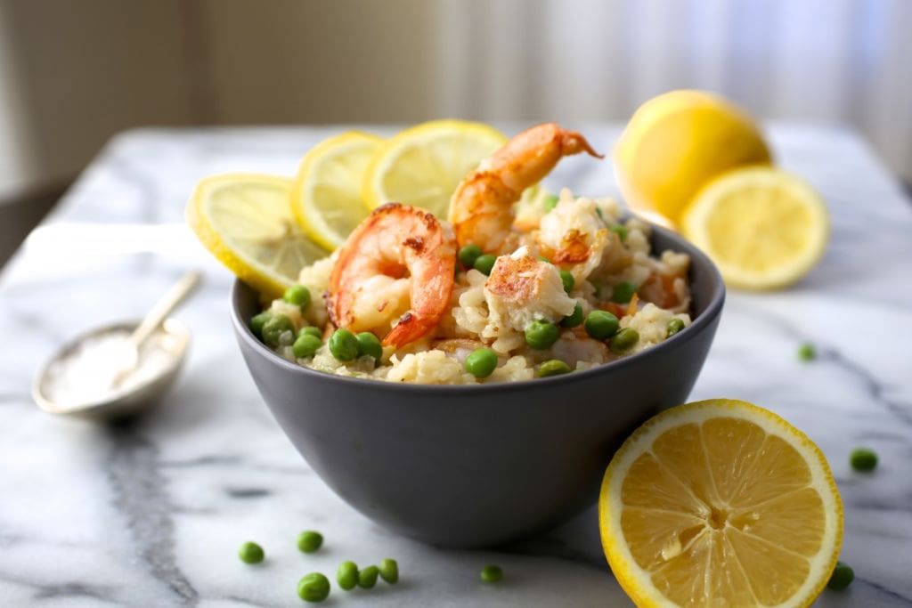 Shrimp and Lobster Risotto with Peas Nerds with Knives