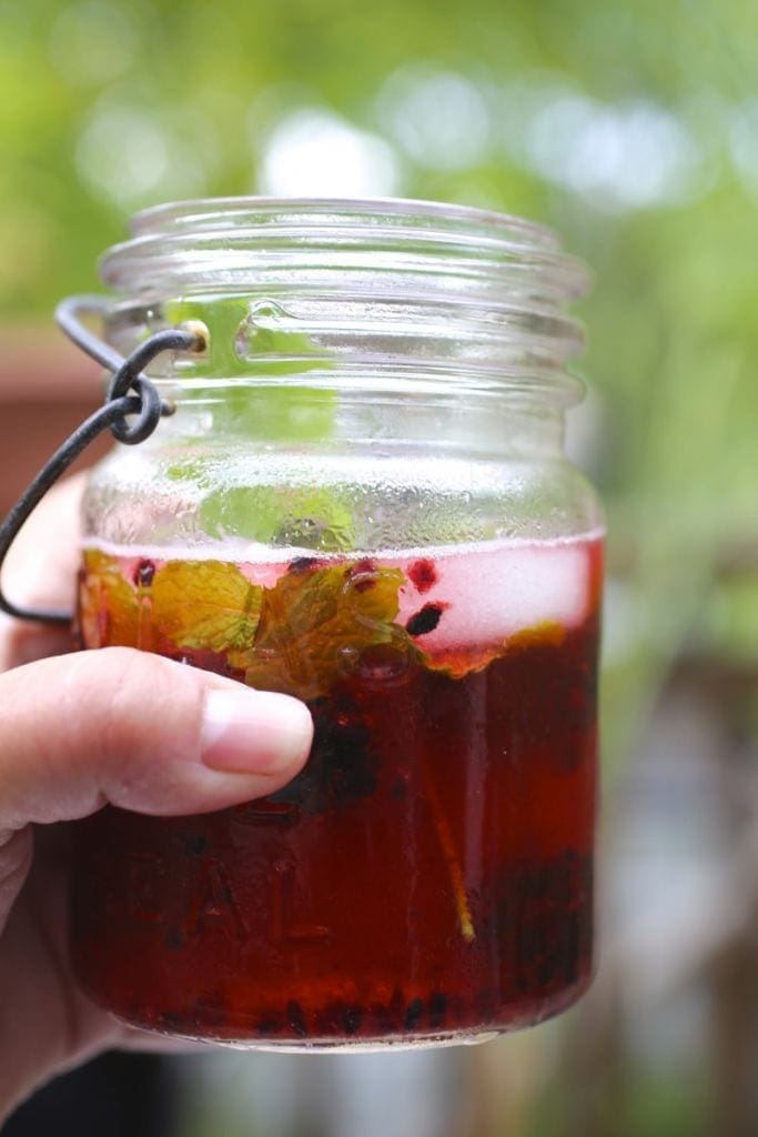 Blackberry Ginger fizz a cocktail from Nerds with Knives