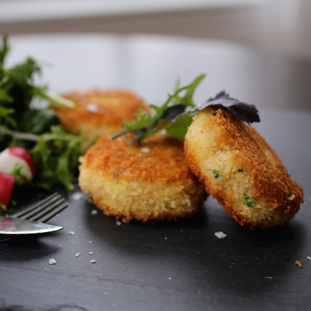 Crispy Risotto Cakes with Taleggio Cheese Nerds with Knives