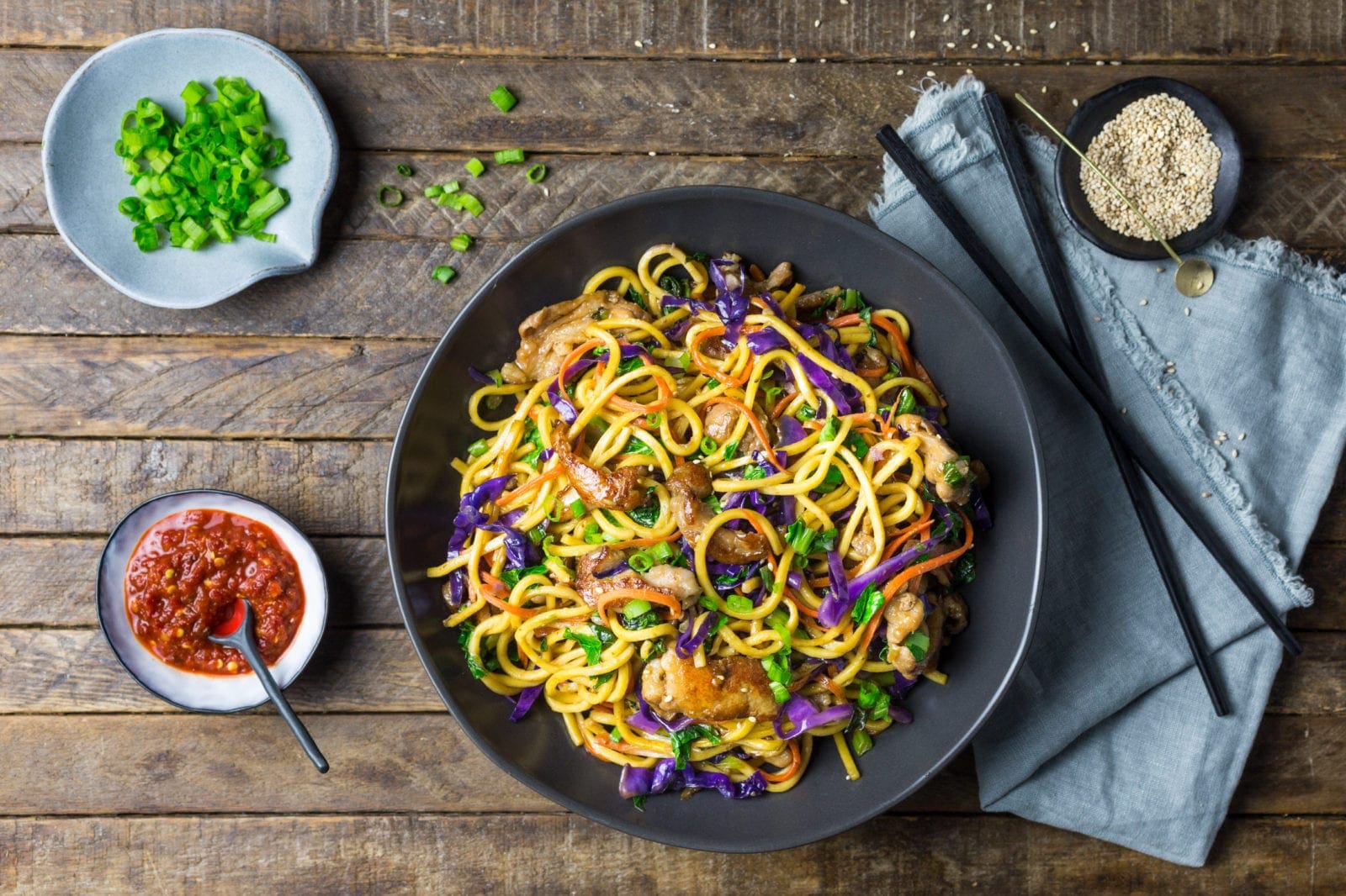 Stir Fried Lo Mein Noodles with Pork and Vegetables Nerds with Knives
