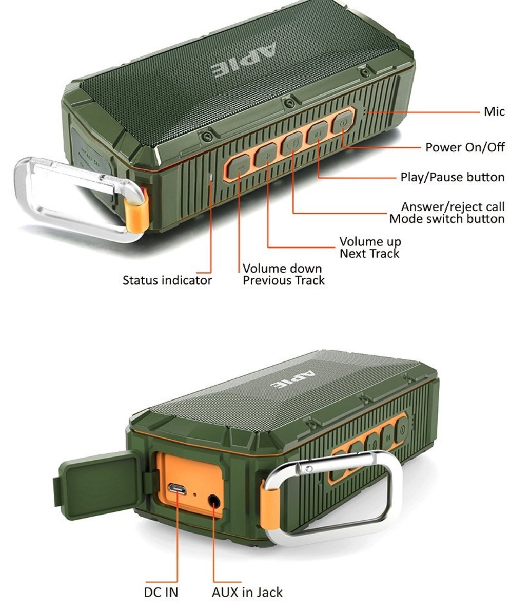 Apie Portable Wireless Outdoor Bluetooth Speaker Review Nerd Techy