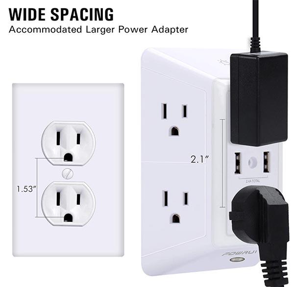 POWRUI USB Wall Charger Review (6-Outlet Extender) - Nerd Techy