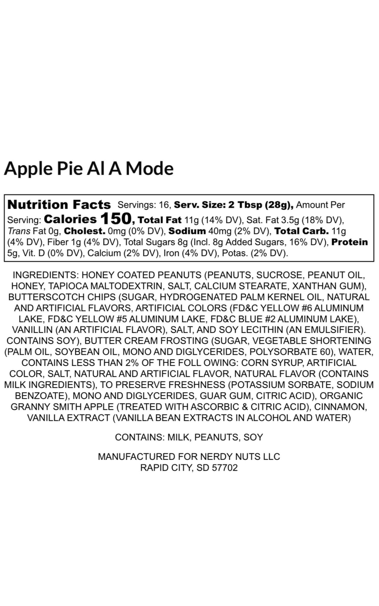 Apple Pie A La Mode Peanut Butter Treat Nerdy Nuts