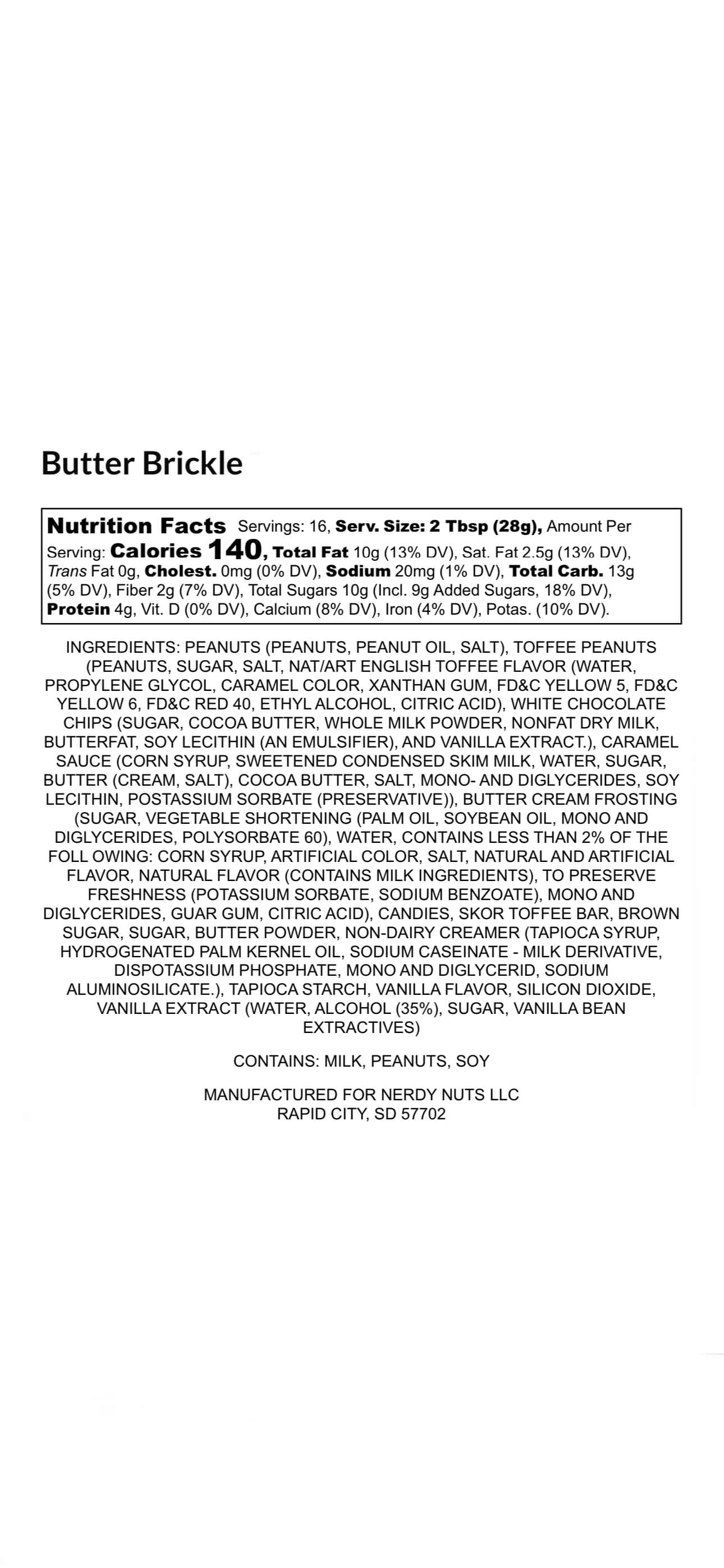 Butter Brickle Peanut Butter Treat Nerdy Nuts