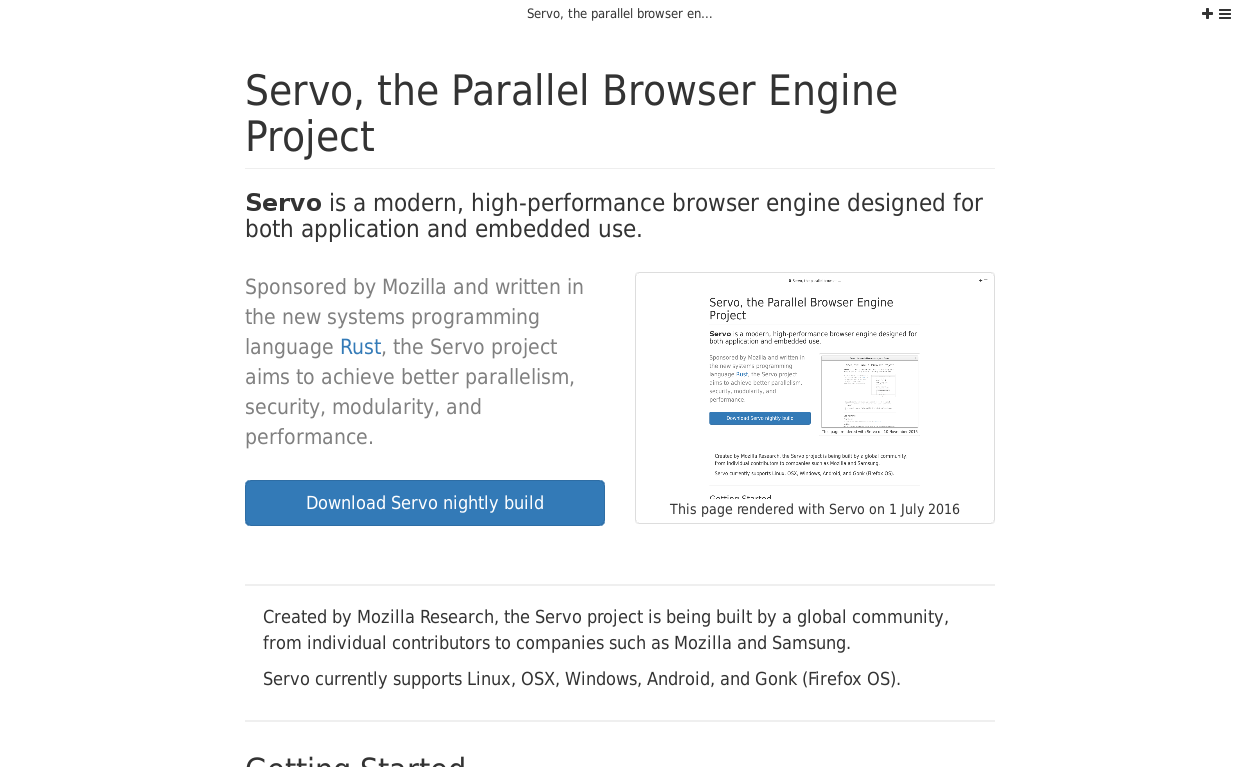 Servo, the parallel browser engine