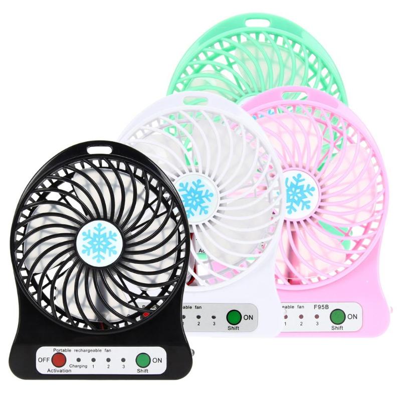 Portable Mini USB Liion Battery Rechargeable Multifunctional Fan