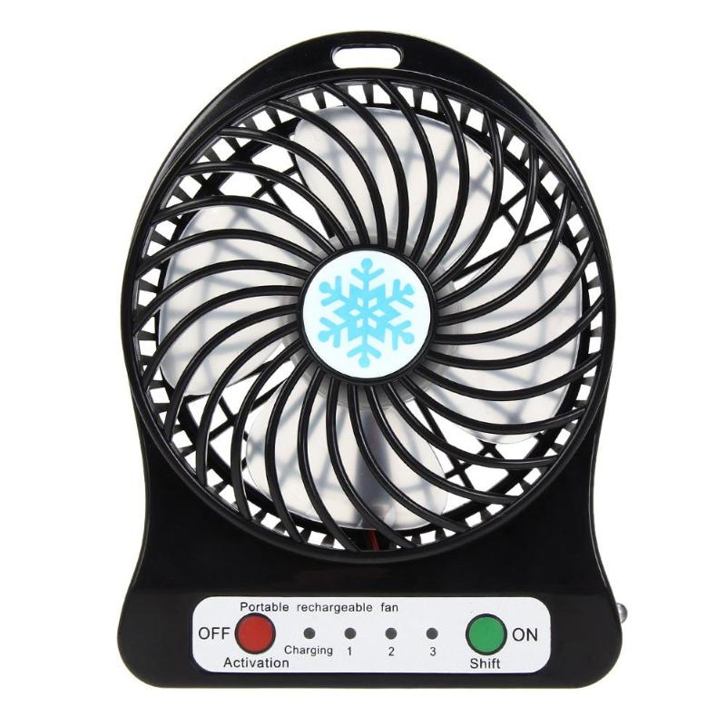 Portable Mini USB Liion Battery Rechargeable Multifunctional Fan