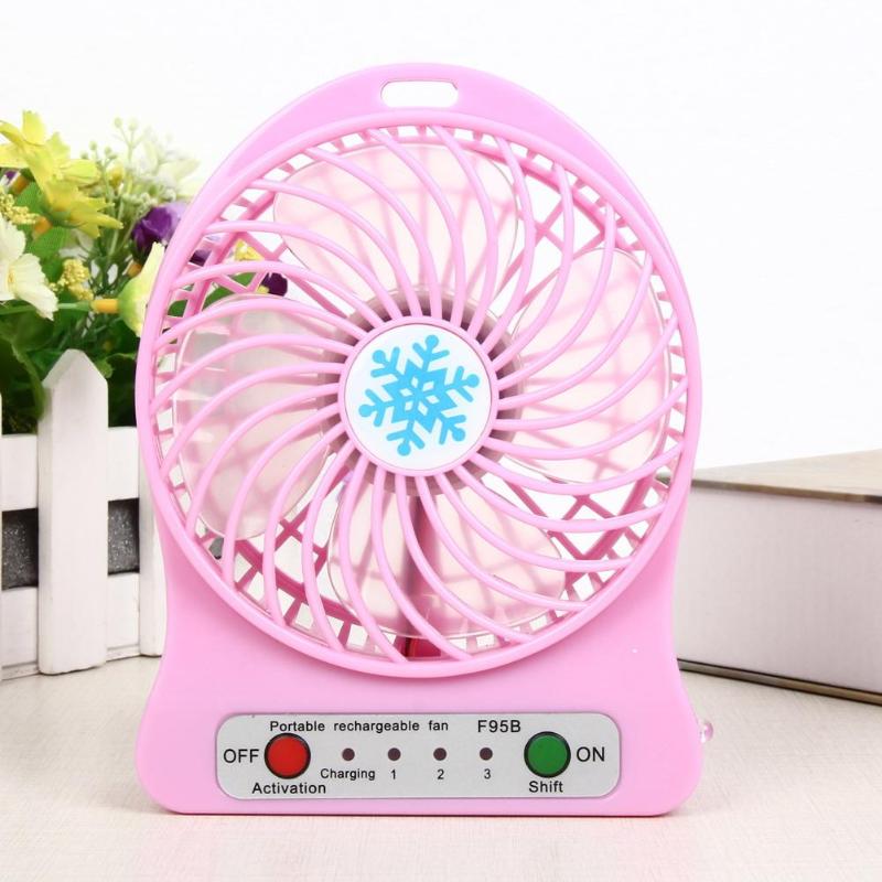 Portable Mini USB Liion Battery Rechargeable Multifunctional Fan