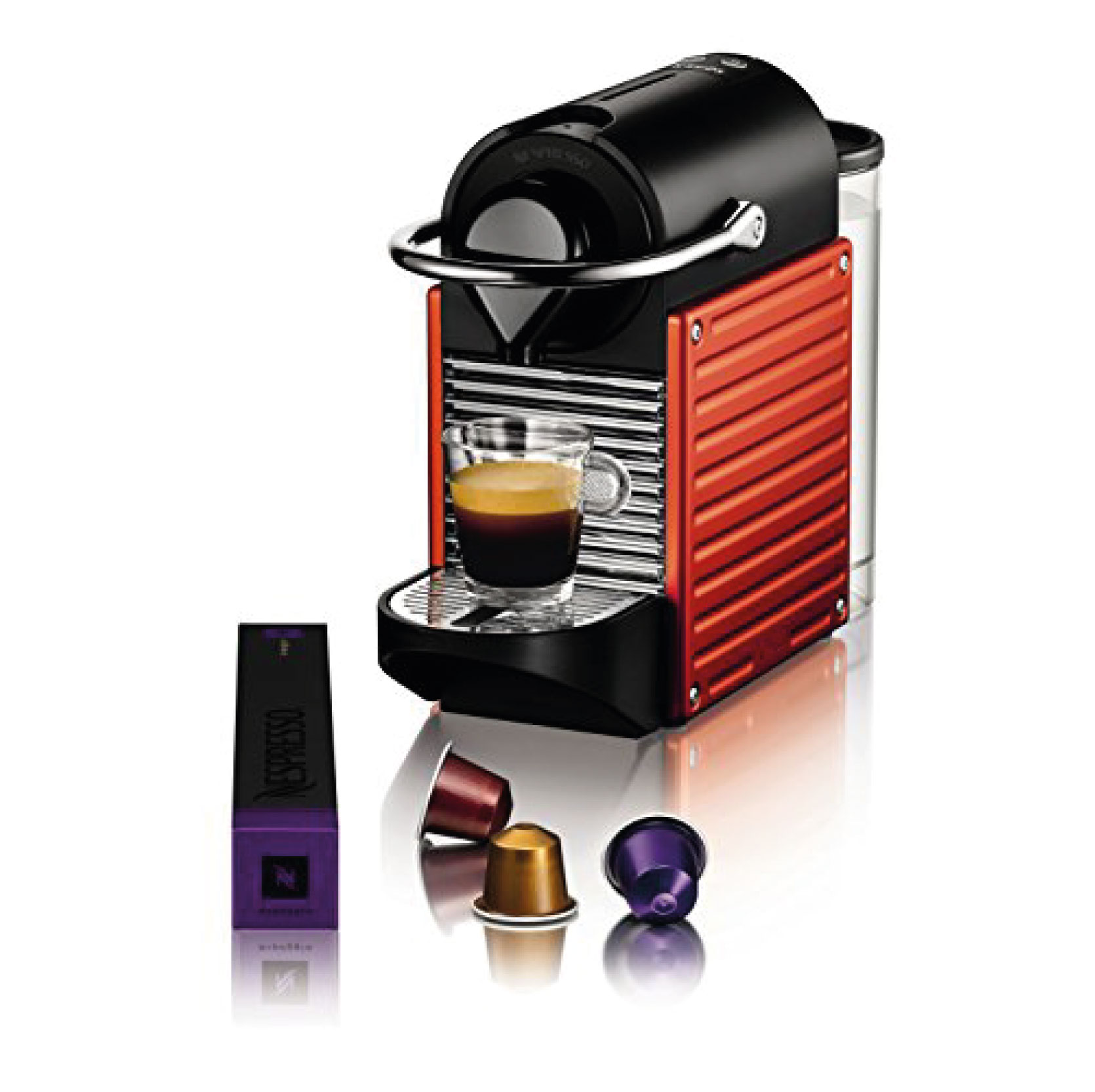 Nespresso Pixie Red Plus 100 FREE Coffee Capsules and FREE Gift