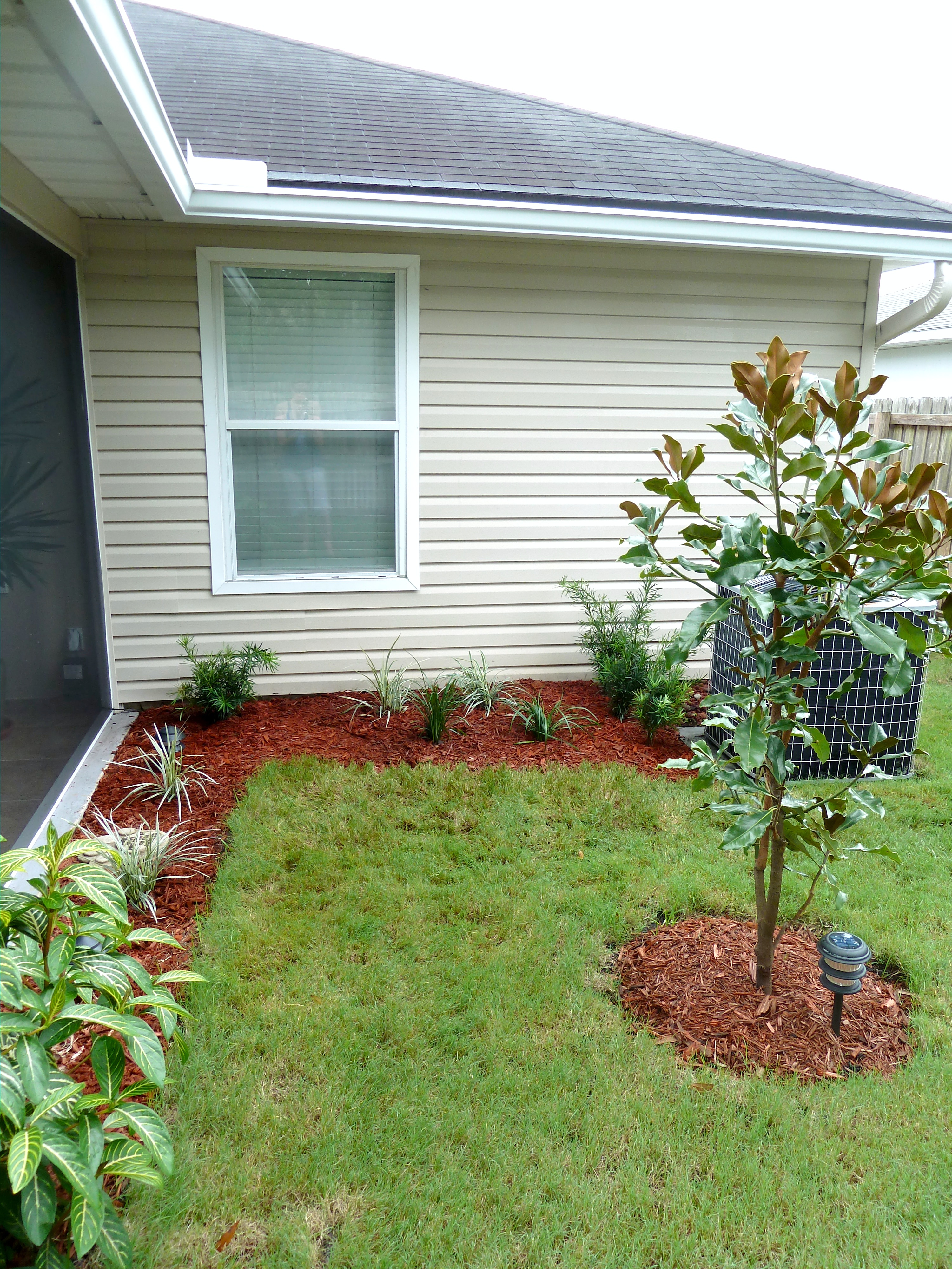 Red Mulch Red Mulch Tan House