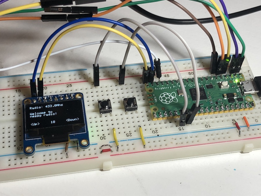 Nessy Raspberry Pi Pico and 433MHz Data Radio