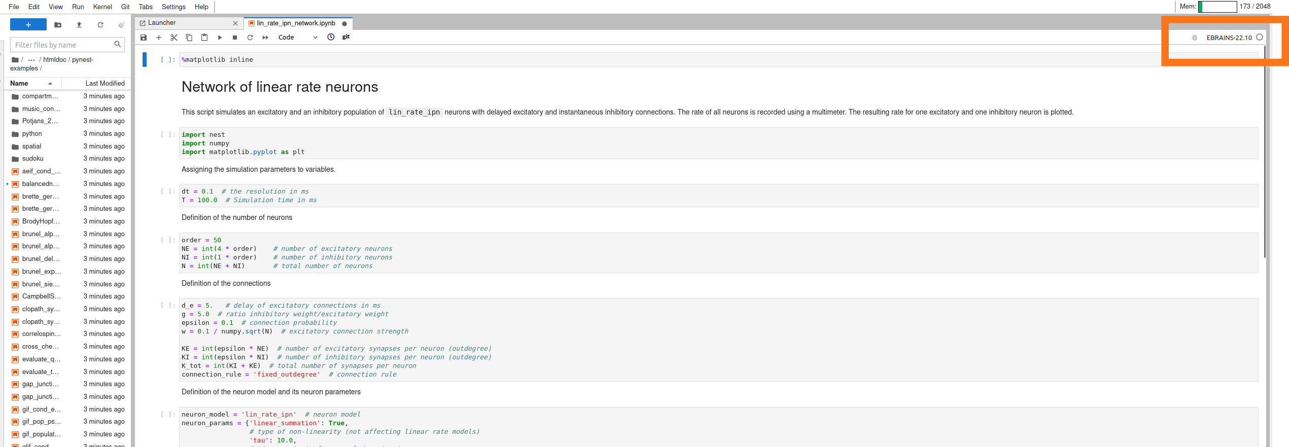 How to run Jupyter notebooks — NEST Simulator Documentation