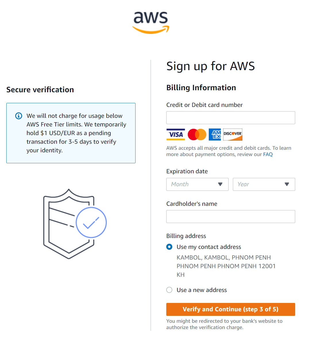 Create New Account in Amazon  Service (AWS) and Own Your First Cloud