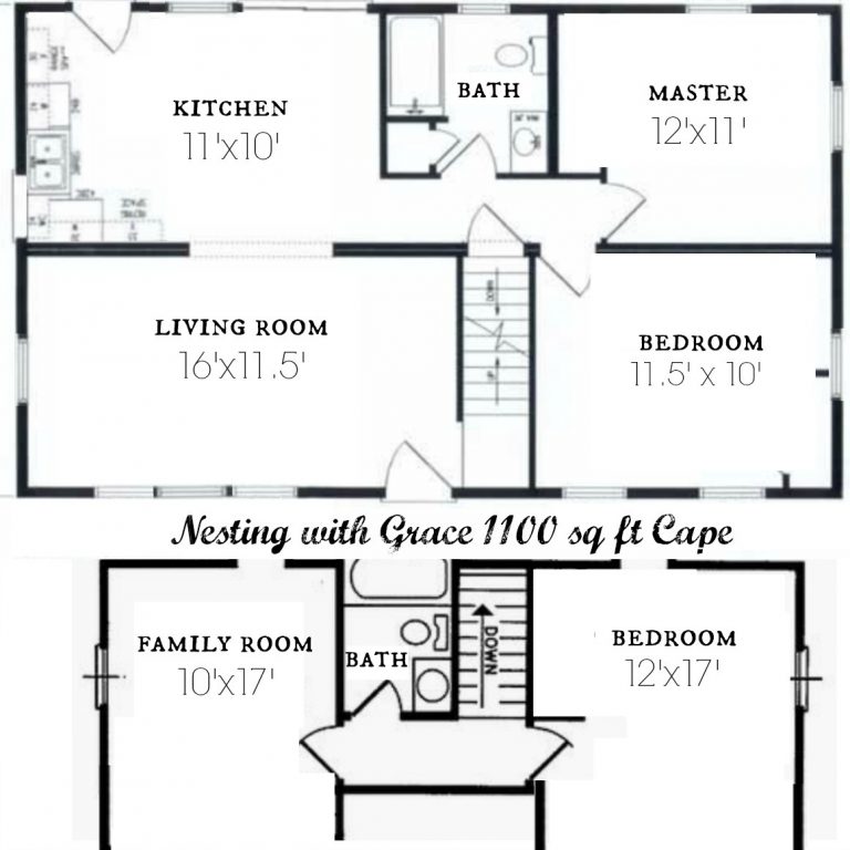 Complete Before and After's 1100 sq ft Cape Floor Plan and Future