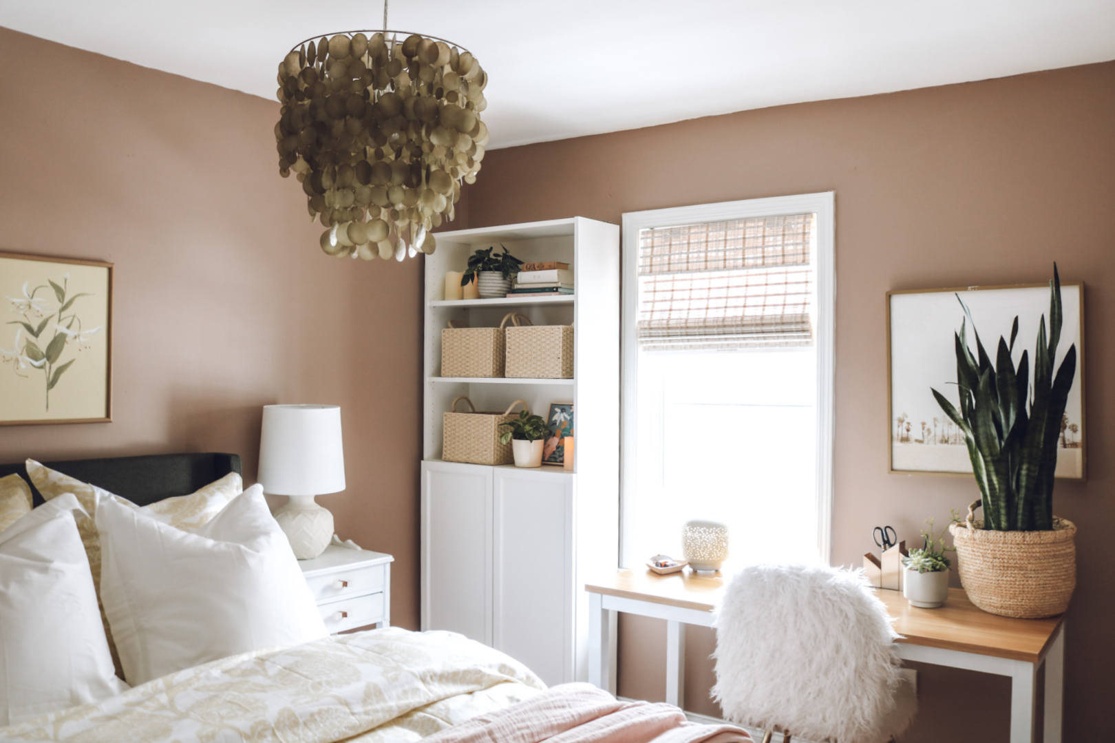 Bedroom Makeover with Salmon Walls Nesting With Grace