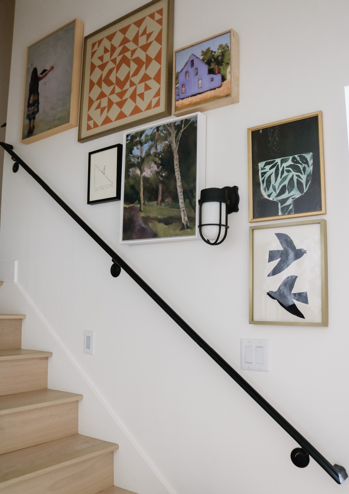 Gallery Wall up our Stairs Gallery Wall Tips Nesting With Grace