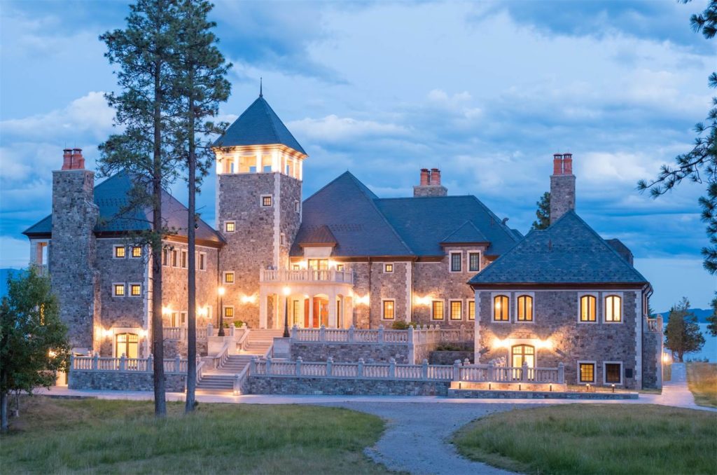 NestQuest Tour Stunning Stone Mansion On Private Island in Montana