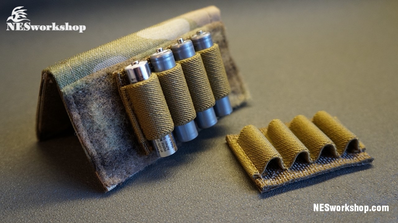 HOLDER BATTERIES ONE WAY AA AAA STICKS VELCRO BACK