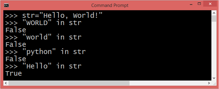 How to check if Python string contains another string