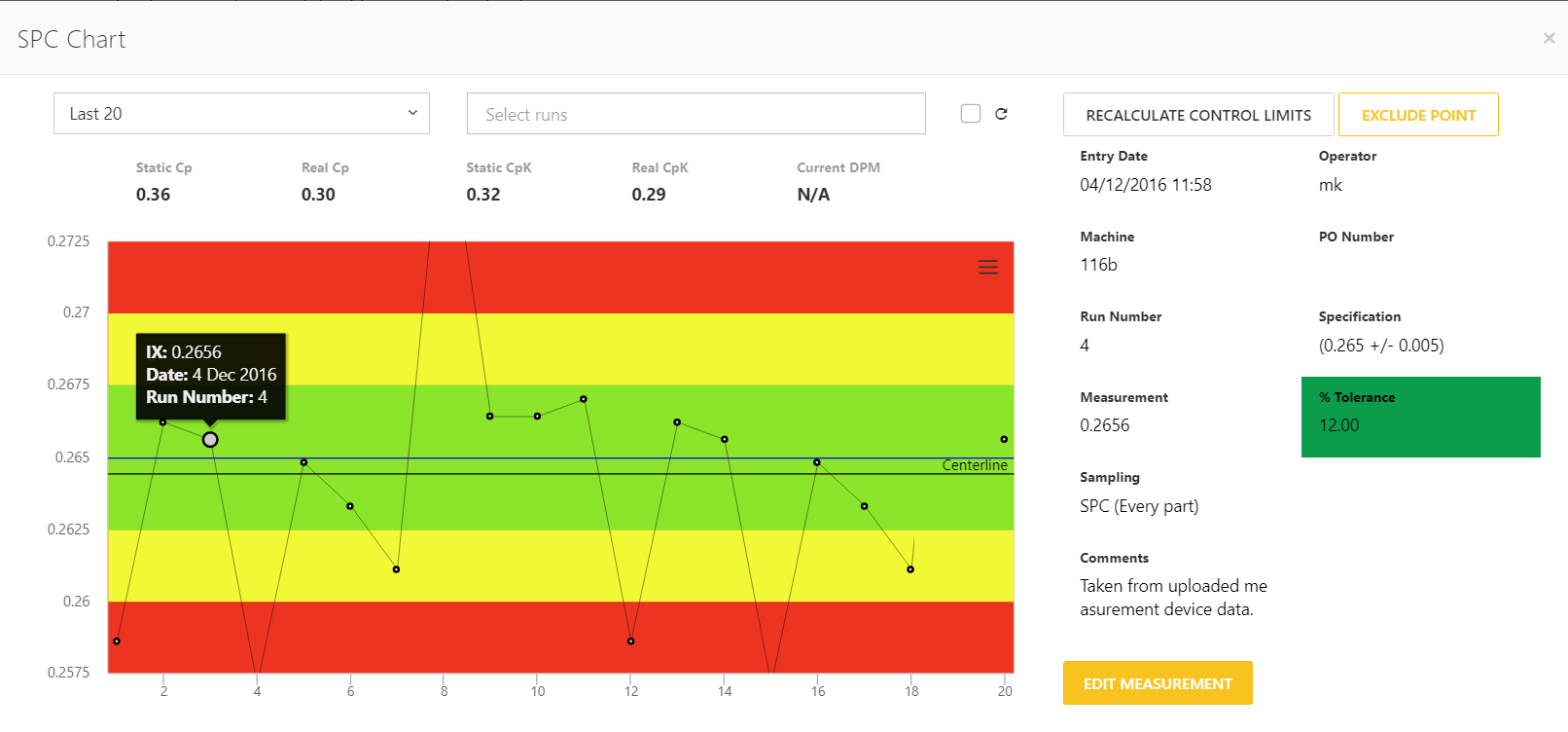 Part Quality Zones NetInspect