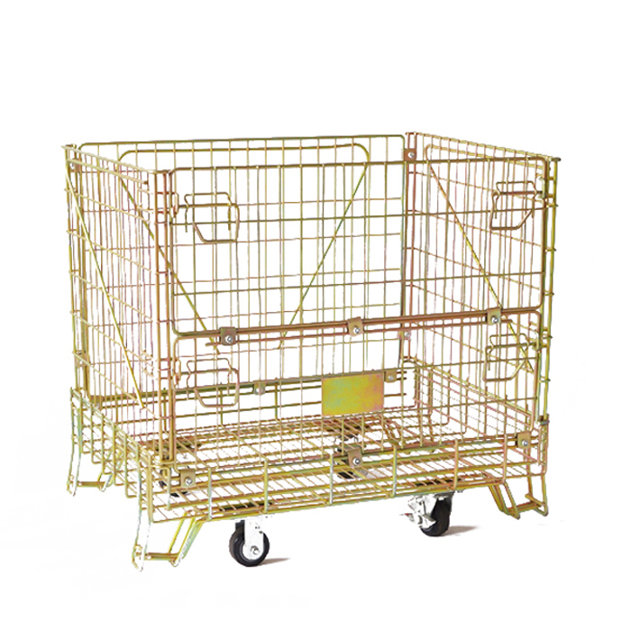 Wire Mesh Container with Wheels NetRailing HML Metal Products