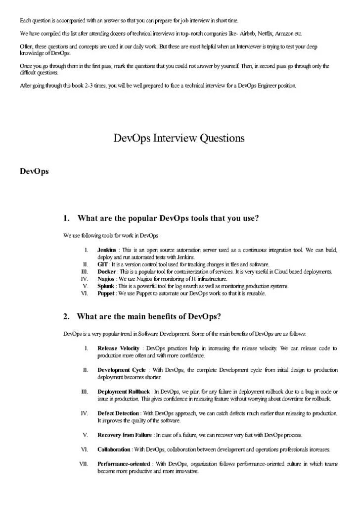 Top 200 DevOps Engineer Interview Questions and Answers PDF Connect 4