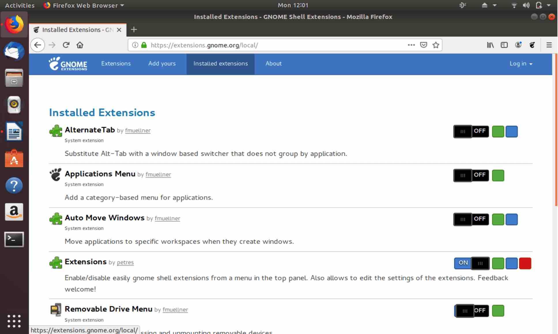 How to install GNOME Shell Extensions in Ubuntu