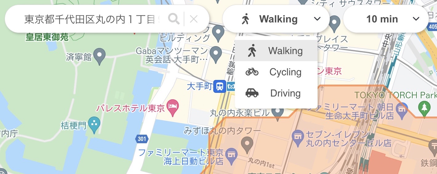 “ある地点から歩いて 分のエリア”が分かる地図サイト「How far can I go?」 ネタフル