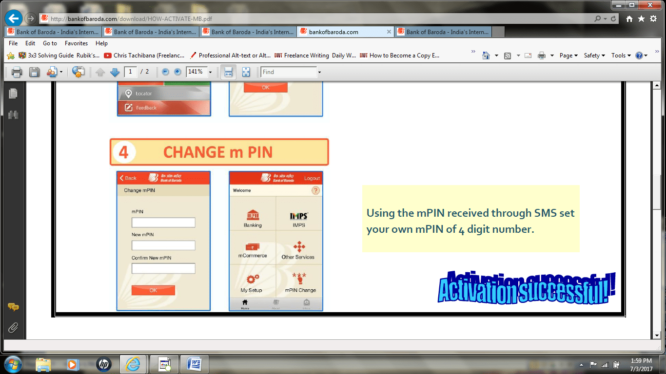 Bank of Baroda Mobile App How To Use Mobile Banking Securely