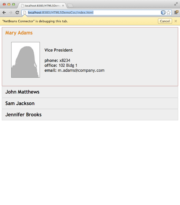 Working with CSS Style Sheets in an HTML5 Application