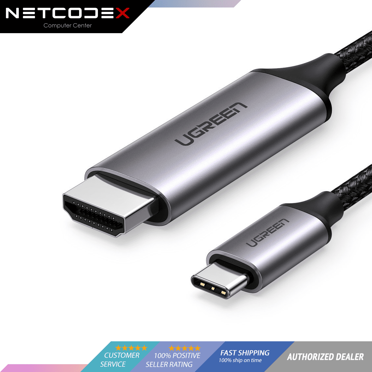 Netcodex.ph UGREEN USB C to 4K HDMI Cable 1M 50570 Type C USBC 1 Meter
