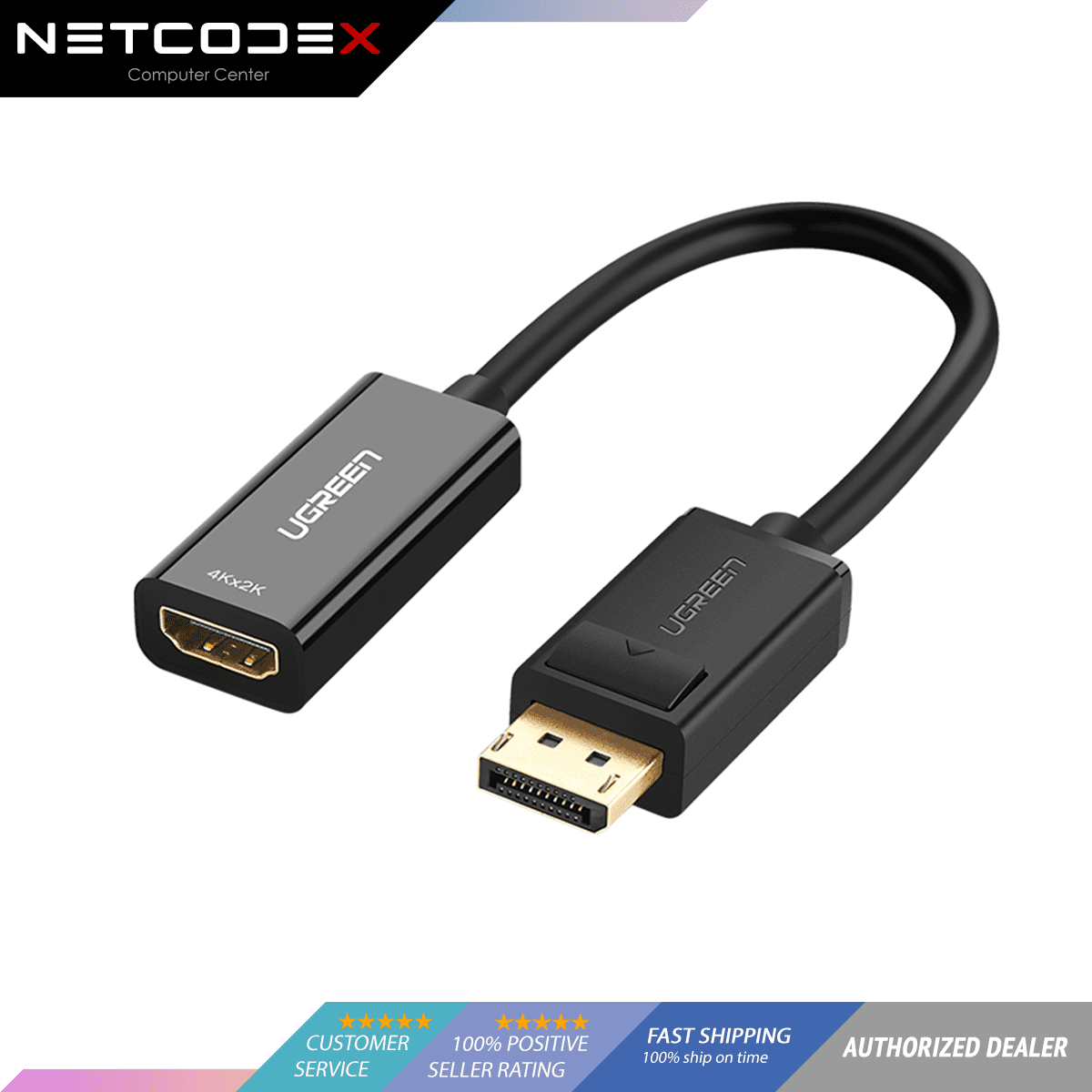 Netcodex.ph UGREEN HDMI Female to DisplayPort (DP) Male Converter DP