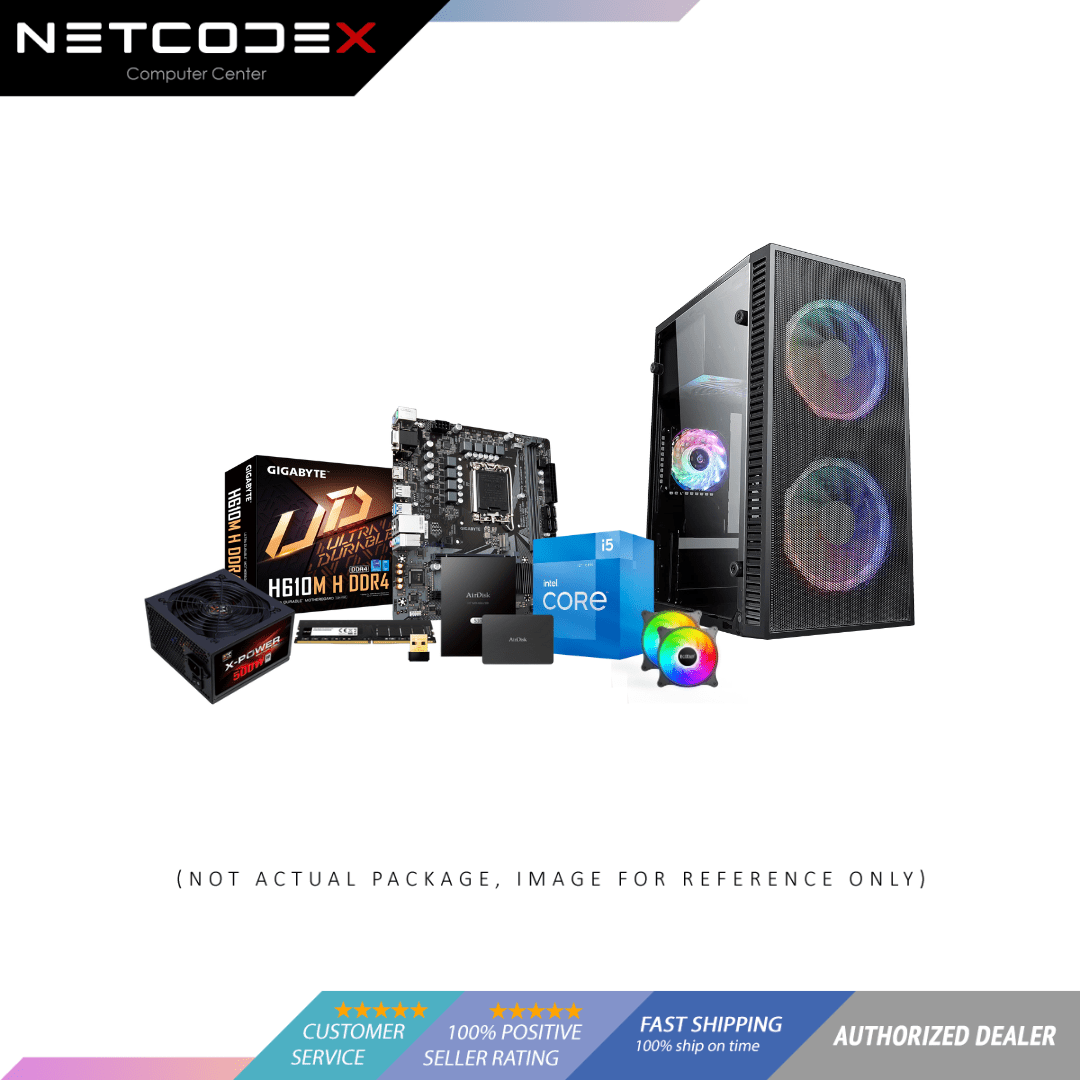 Netcodex.ph Intel i5 12400 8GB DDR4 w/ wifi 120GB SSD Build System