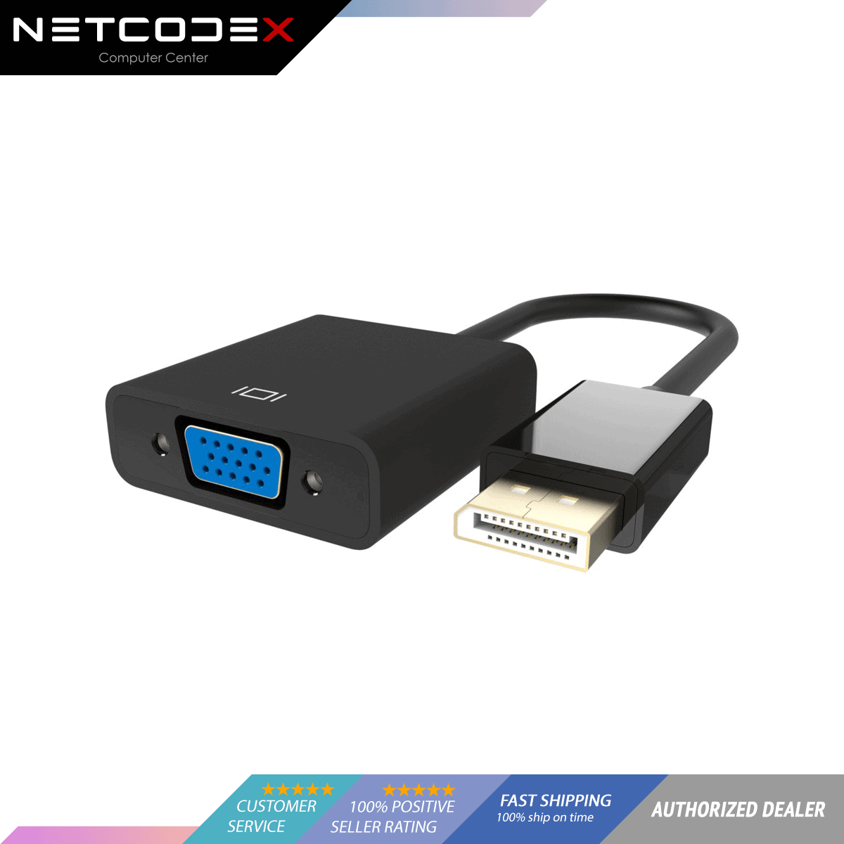 Netcodex.ph ADLINK DP TO VGA Female Adapter