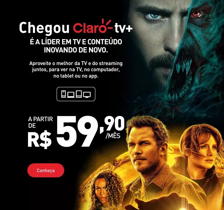 Claro net TV 0800 878 2782 TV a cabo a partir de R59,90