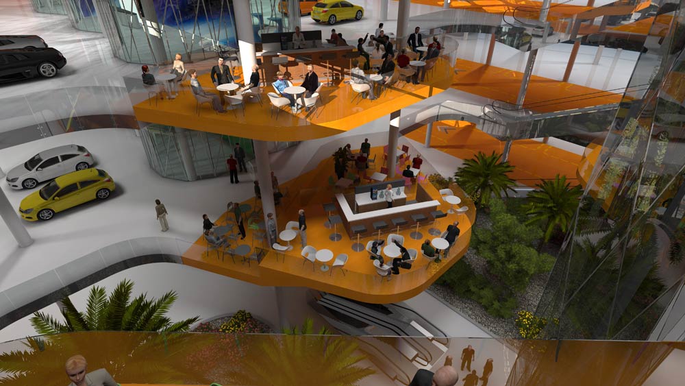 Autopia Europia, A Car Dealership With A Rooftop Racetrack